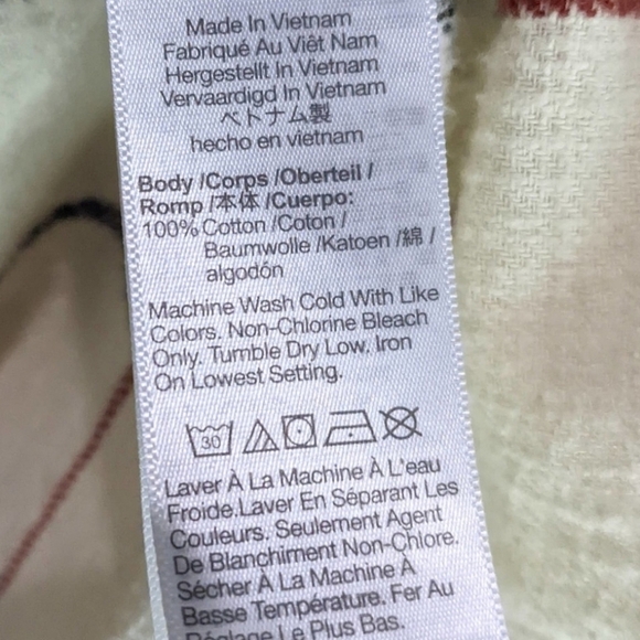 Madewell Oversized Ex-Boyfriend Flannel Shirt in Windowpane Print Size S - Picture 6 of 7